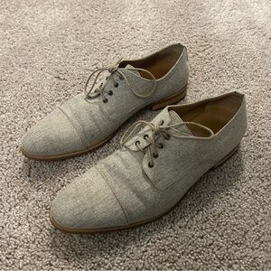 Taft Gray Tan Dress Shoes Size 9 US 42 EU Handcrafted In Spain